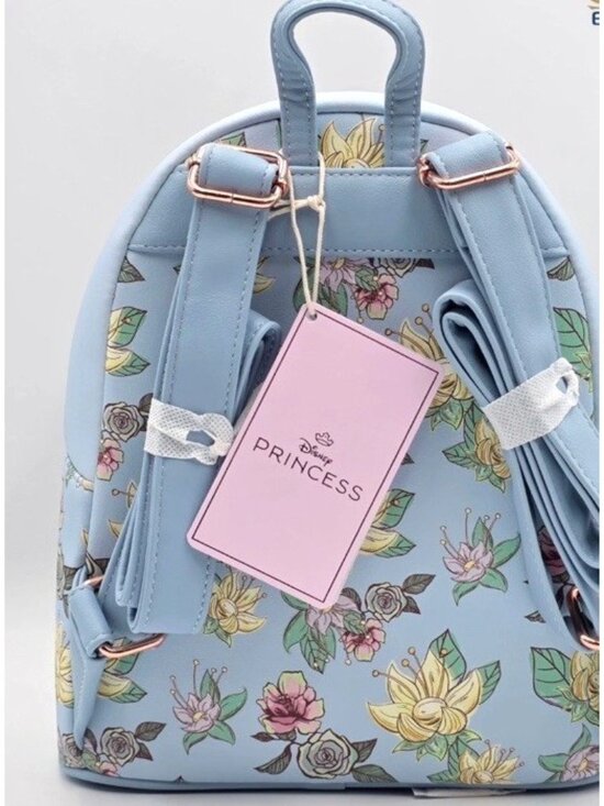Loungefly Disney The Princess And The Frog Tiana Blue Floral Mini Backpack Bag